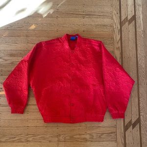 Adidas Oversized Floral Jacquard Bomber size M